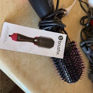 Pink and Black Hair Dryer Brush
